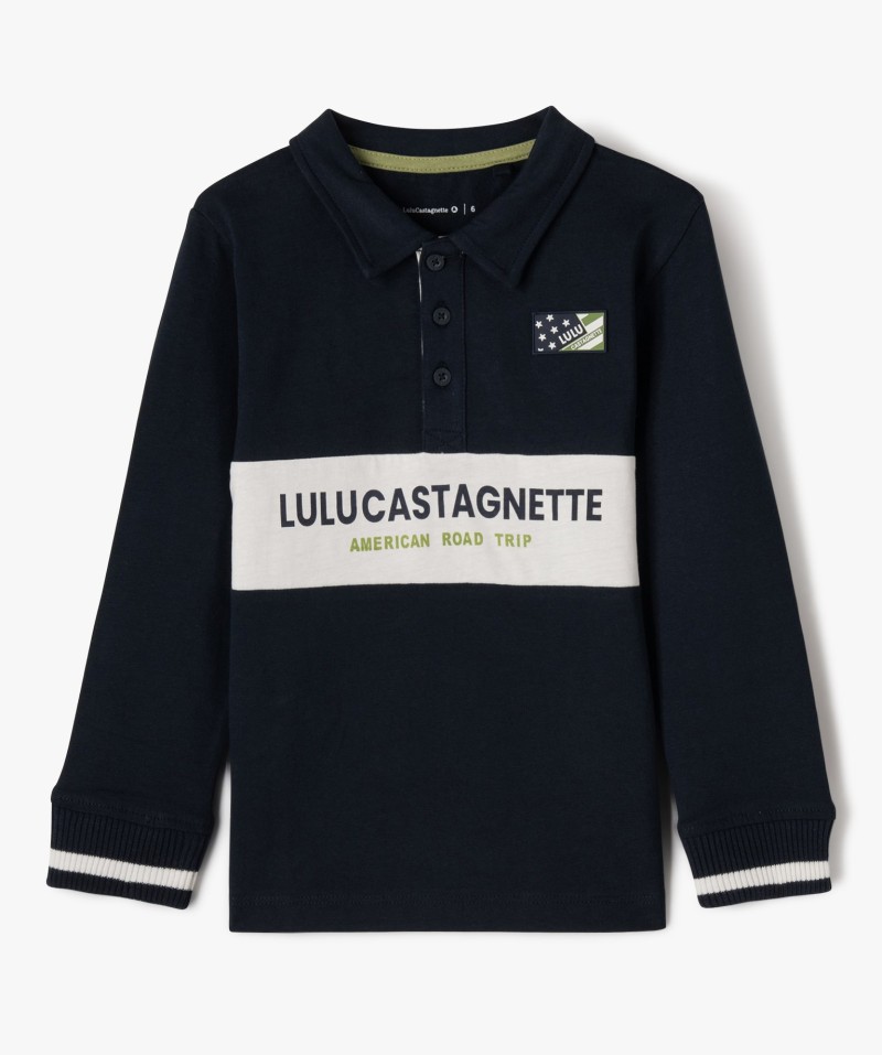 Polo à manches longues bicolore garçon - LuluCastagnette